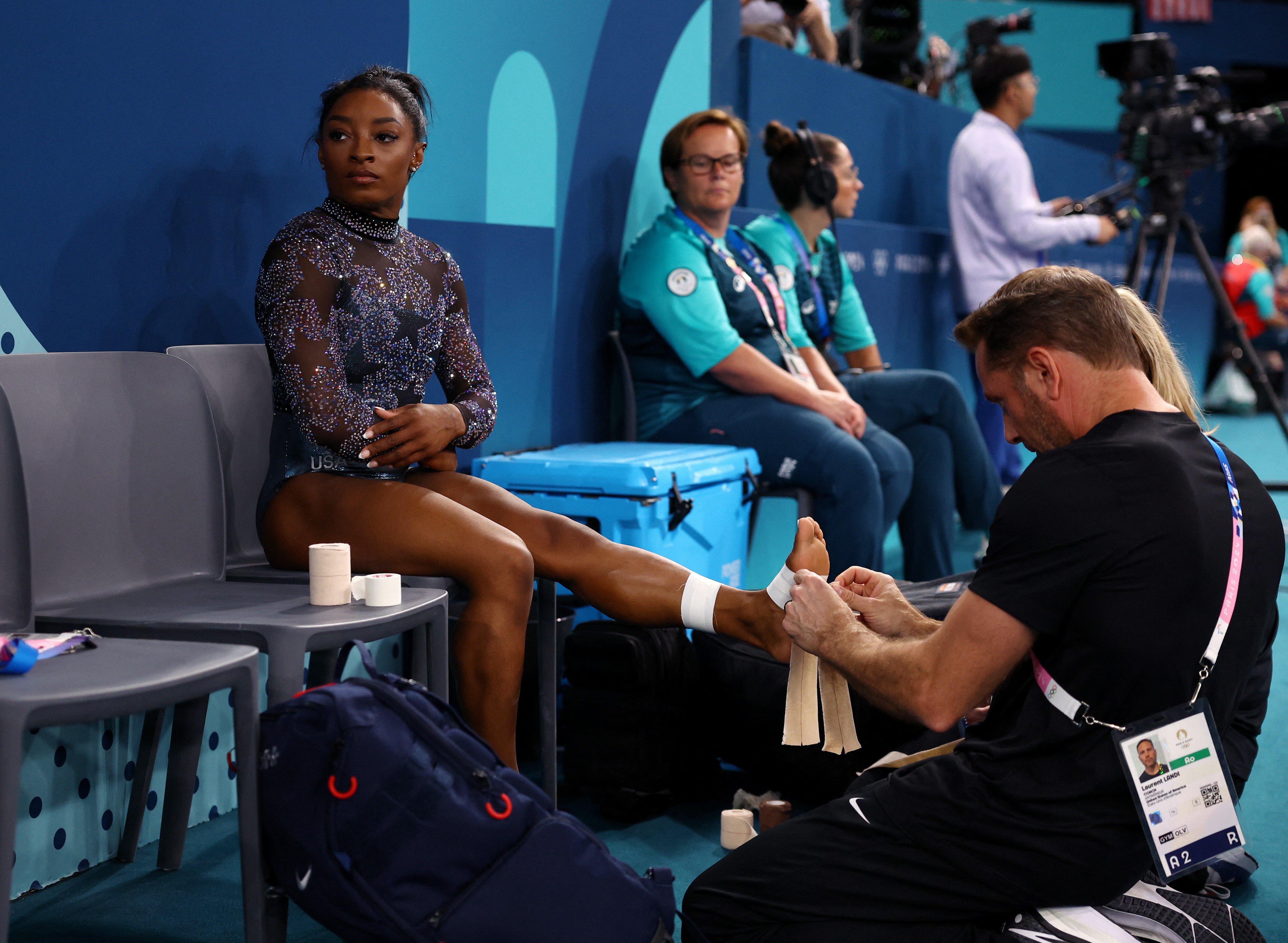Paris 2024 Olympics Simone Biles powers through injury, leads Team USA